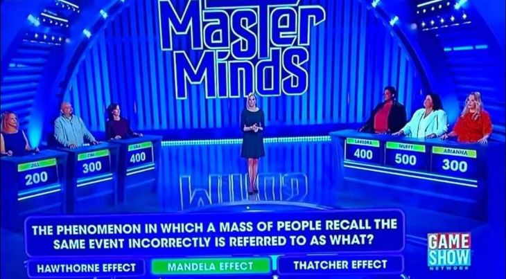 The Mandela Effect featured on a game show